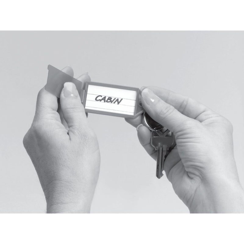 Lucky Line Key Tag with Flap,Split Ring & Paper Insert for Labeling, Key Organization & Identification, 10-Pack, Blue (6053010) - Image 4